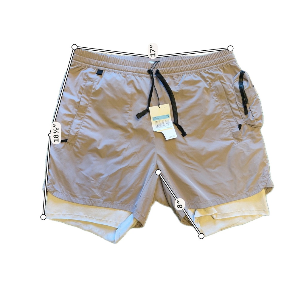 Nike Tech Pack 2-in-1 Shorts Mens Medium Grey New BV8078-279 Utility Pouch - Picture 2 of 14